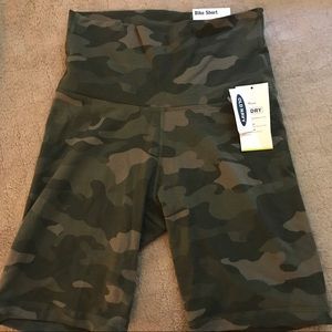 NWT  Camo Biker Shorts